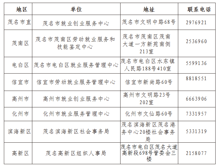 茂南区人力资源和社会保障局最新发展规划概览